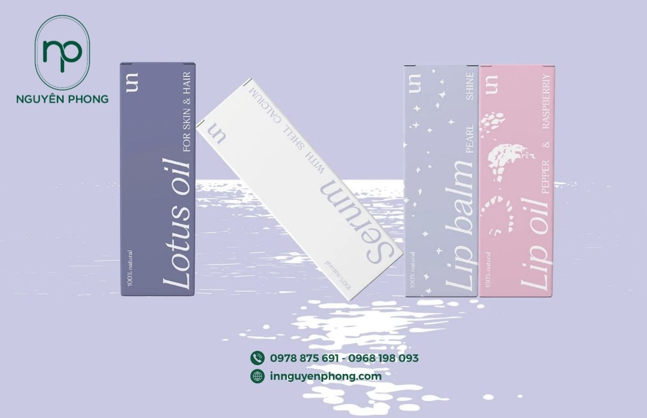 Mẫu logo thẩm mỹ viện in trên hộp giấy